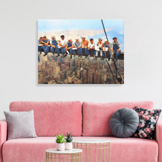 Lunch Atop A Skyscraper 1932 NYC Remastered Colour Canvas Print