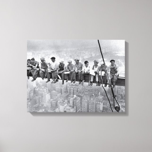 Lunch Atop A Skyscraper Canvas Print (Front)