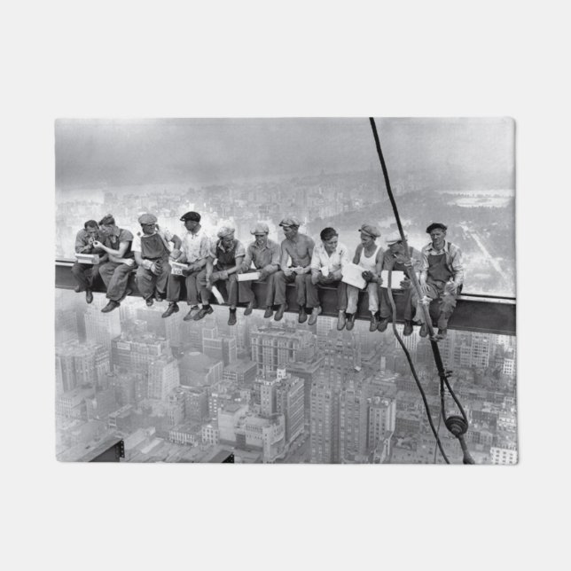 Lunch Atop A Skyscraper Doormat (Front)