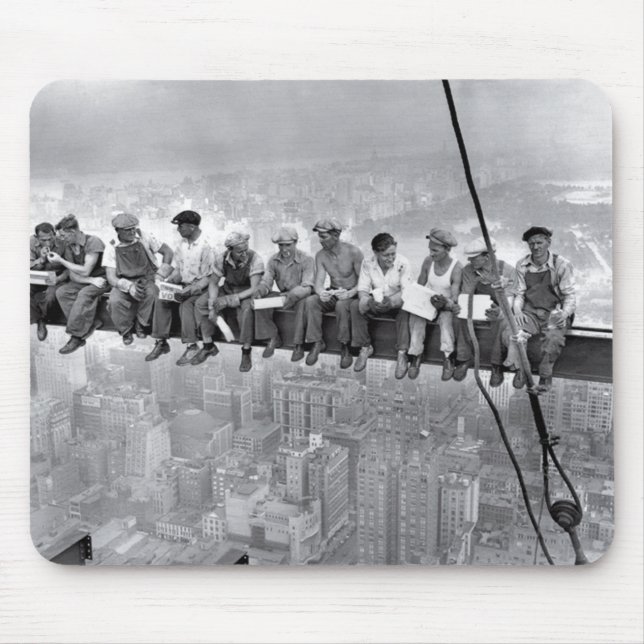 Lunch Atop A Skyscraper Mouse Mat (Front)