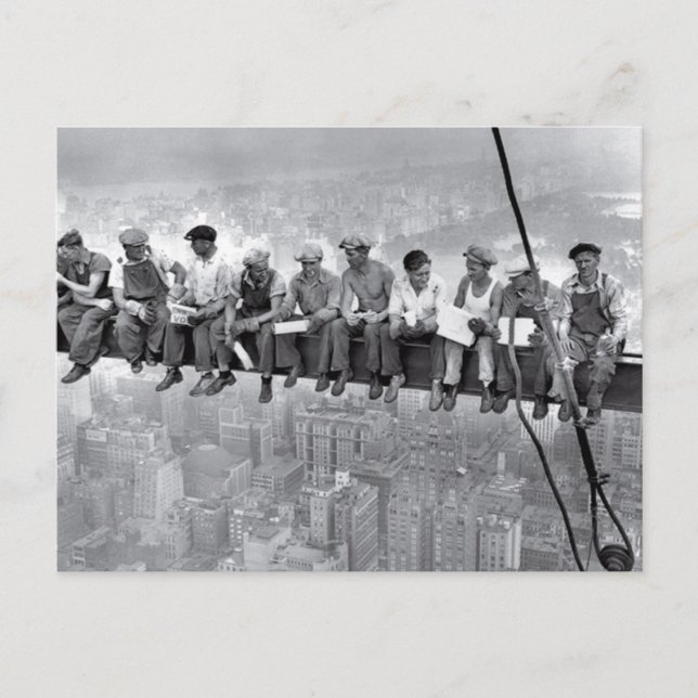 Lunch Atop A Skyscraper Postcard (Front)