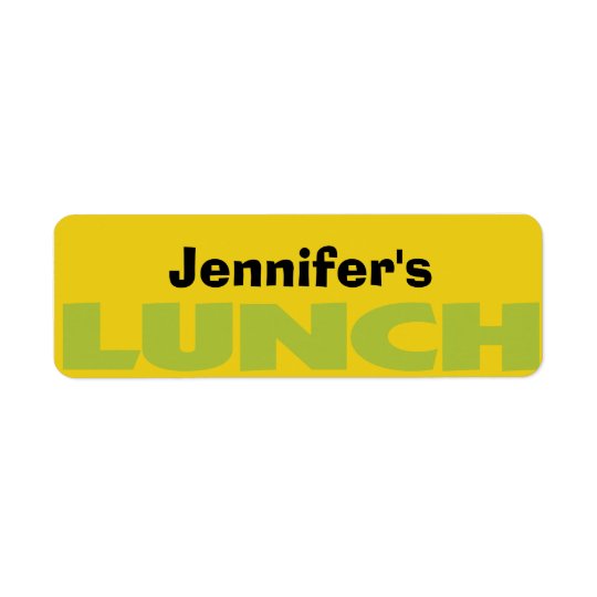 Lunch Bag ID personalised sticker Return Address Label