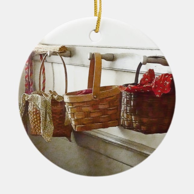 Lunch Baskets Ceramic Tree Decoration (Front)