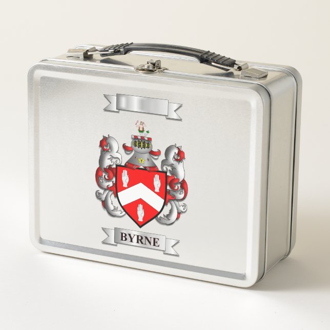 Lunch Box Byrne Irish Surname And Shield (Front)