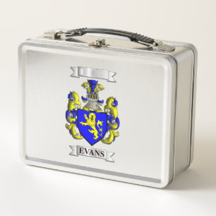 Lunch Box Evans Family Surname And  Shield