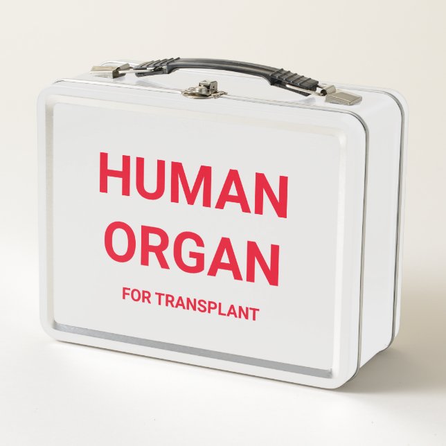Lunch Box - HUMAN ORGAN FOR TRANSPLANT (Front)