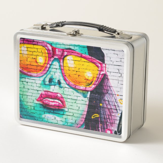 Lunch Box - Lipstick Urban Street Art (Front)