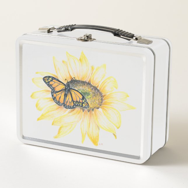 Lunch Box - Monarch on Sunflower (Front)