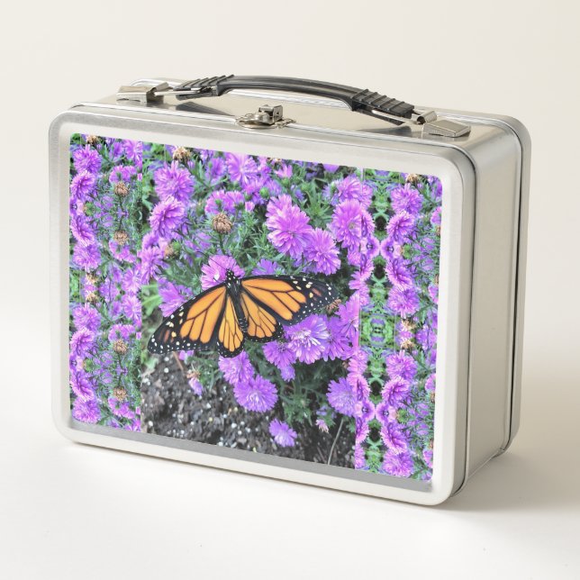 Lunch Box - Monarch & Purple Asters (Front)