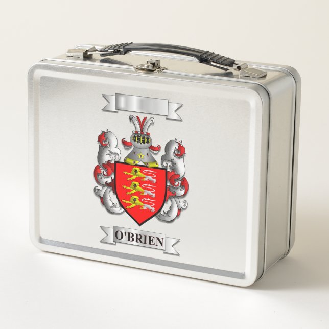 Lunch Box O'Brien Irish Surname And Shield (Front)