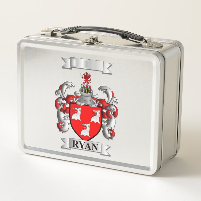 Lunch Box Ryan Irish Surname And Shield (Front)