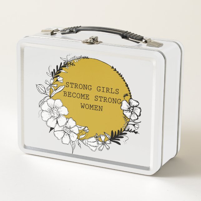 Lunch Box- Strong Girls Metal Lunch Box (Front)