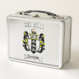 Lunch Box Taylor Family Surname And Shield