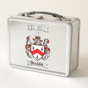 Lunch Box Walsh Irish Surname And Shield