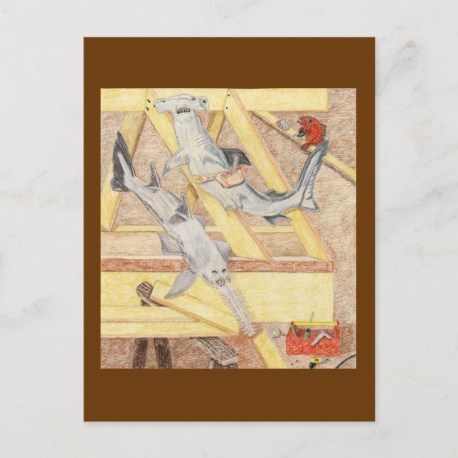 Lunch Break For The Carpenters Postcard (Front)