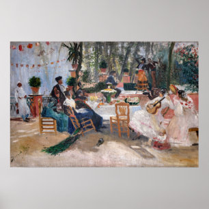 Lunch during La Feria in Granada Hugo Birger Poster