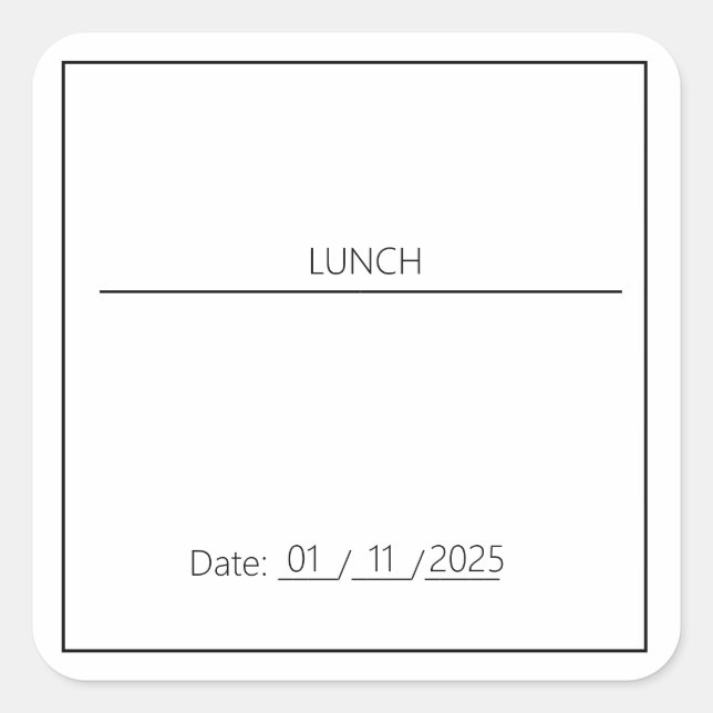 LUNCH EDITABLE STICKER (Front)