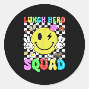 Lunch Hero Squad Back To School Lunch Ladies Cafet Classic Round Sticker
