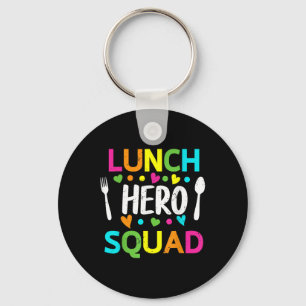 Lunch Hero Squad Funny Lady Cafeteria Squad Worker Key Ring