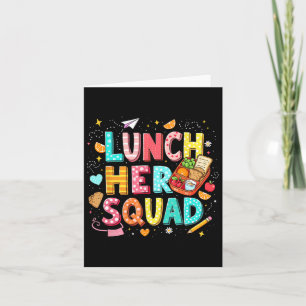 Lunch Hero Squad Preppy Back To School Lunch Lady  Card