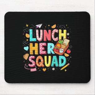 Lunch Hero Squad Preppy Back To School Lunch Lady Mouse Mat