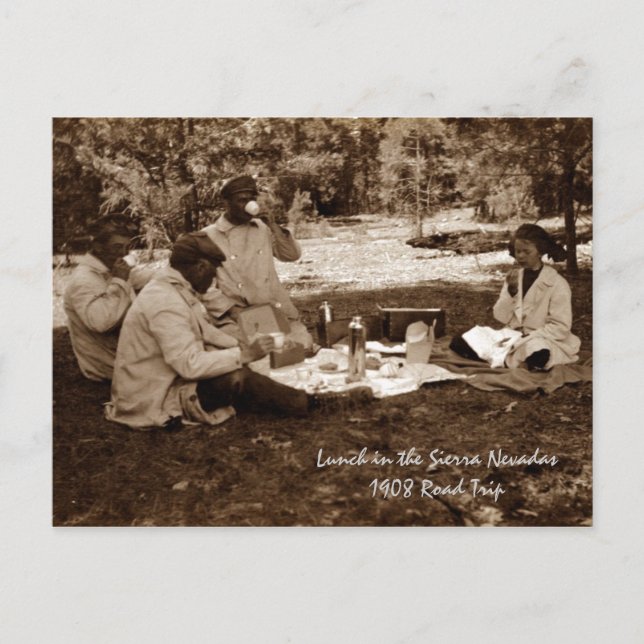 Lunch in Sierra Nevada Mts Postcard (Front)