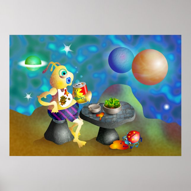 Lunch in Space Poster (Front)