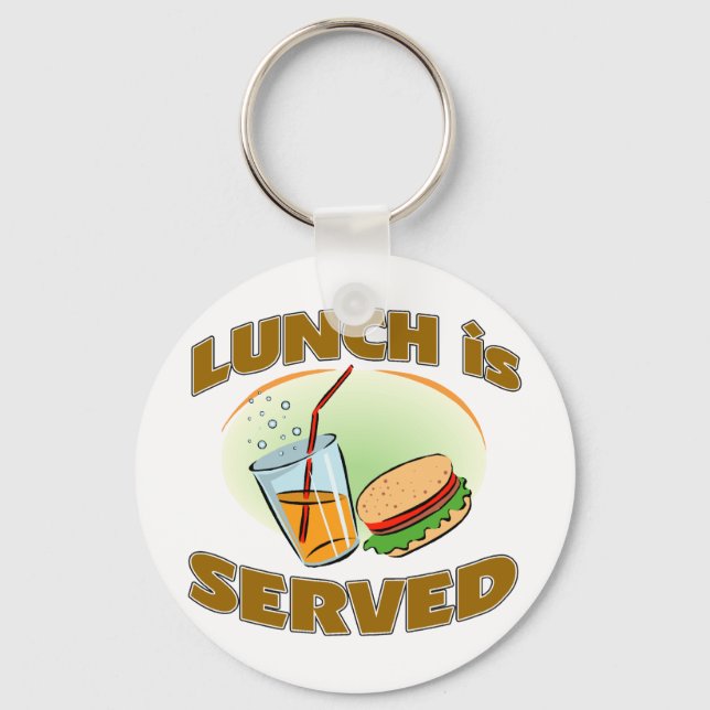 Lunch Is Served Key Ring (Front)
