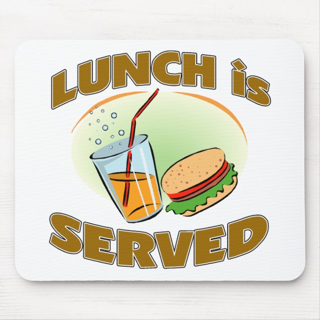 Lunch Is Served Mouse Mat (Front)