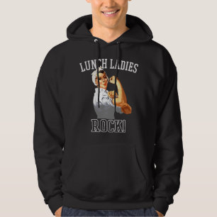 Lunch Ladies Rock Cafeteria Worker Funny Lunch Lad Hoodie