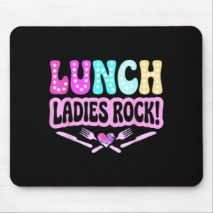 Lunch ladies rock lunch lady squad groovy back to mouse mat