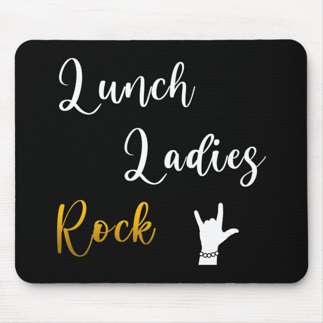 Lunch Ladies Rock Mouse Mat (Front)