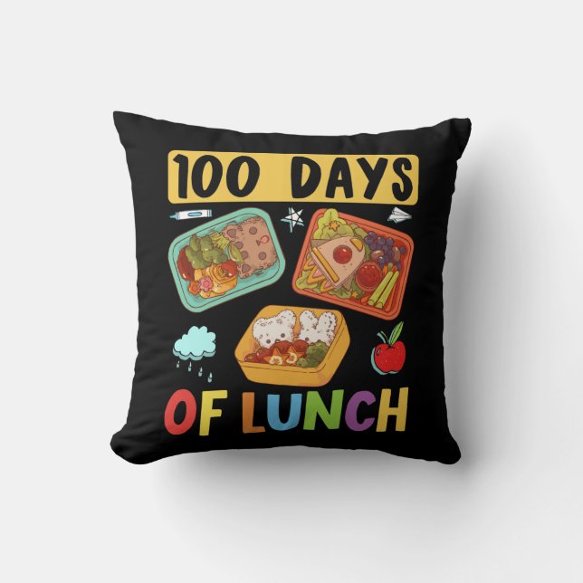 Lunch Lady 100 Days Of Lunch Lunch Lady Cushion (Front)