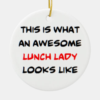 lunch lady, awesome ceramic tree decoration