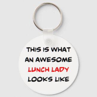 lunch lady, awesome key ring