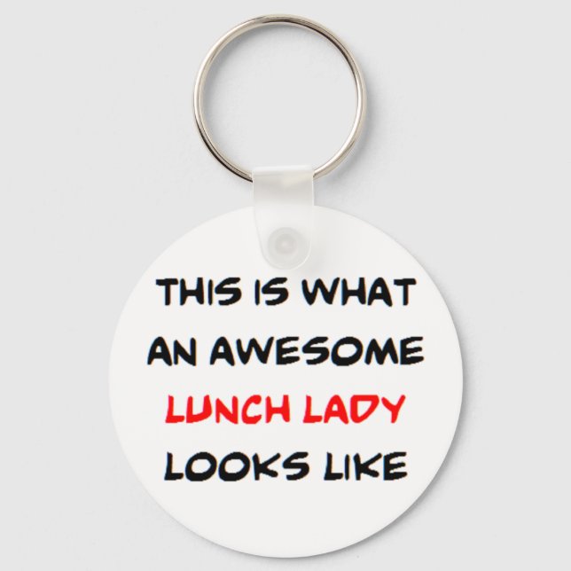lunch lady, awesome key ring (Front)