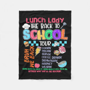 Lunch Lady Back To School Tour Cafeteria Crew Fleece Blanket