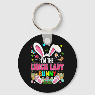 Lunch Lady Bunny Easter Bunny Costume Hunting Key Ring