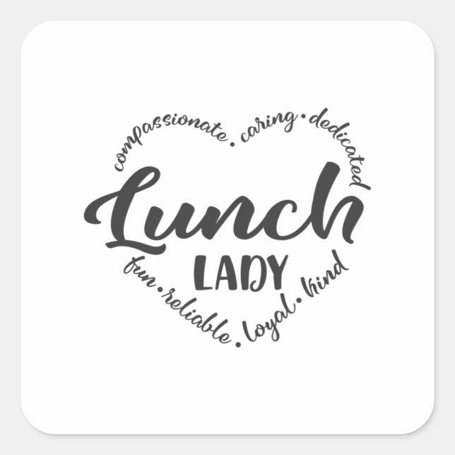 Lunch lady, Cafeteria, lunchlady worker Square Sticker (Front)