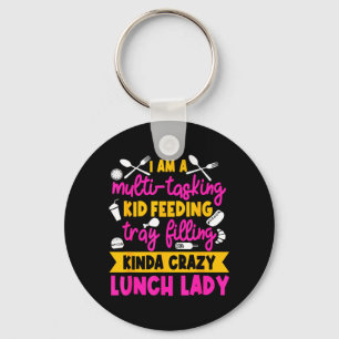 Lunch Lady Cafeteria School Food Service Crew Key Ring