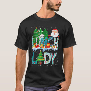 Lunch Lady Christmas Tree Santa Matching Xmas Lunc T-Shirt