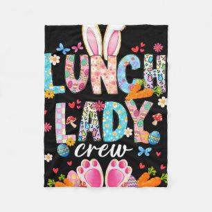 Lunch Lady Crew Funny Bunny Lunch Lady Cafeteria E Fleece Blanket