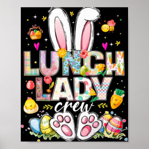 Lunch Lady Crew Funny Bunny Lunch Lady Cafeteria E Poster