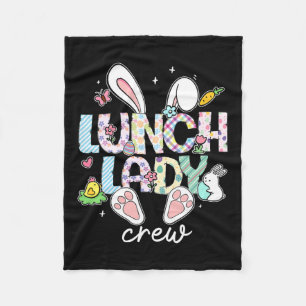 Lunch Lady Crew Funny Lunch Lady Cafeteria Easter  Fleece Blanket