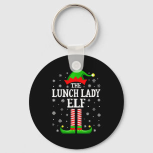 Lunch Lady Elf Funny Christmas Family Matching  Key Ring