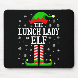 Lunch Lady Elf Funny Christmas Family Matching  Mouse Mat