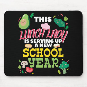 Lunch Lady Funny Back To School Cafeteria Worker Mouse Mat