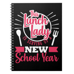 Lunch Lady Funny Back To School Cafeteria Worker Notebook