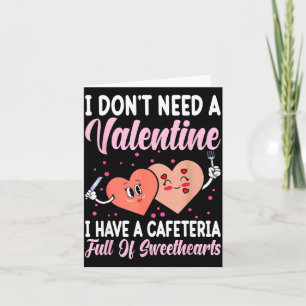 Lunch Lady Gift Co. Funny Valentine's Day - Black  Card