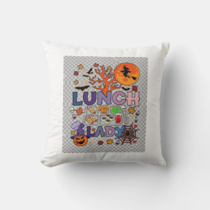 Lunch Lady Halloween Witch Moon Pumpkin_1 Cushion